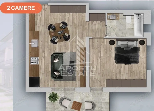 Apartament de vânzare cu 2 camere în Chisoda/Giroc — fotografia 1