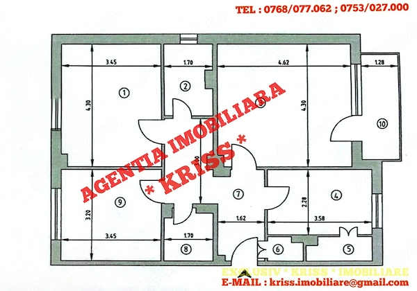 Ofertă! Apartament 3 Camere TEILOR PS-uri Confort 1 Decomandat 80 Mp. An 1990 Etaj Parter Cu Balcon