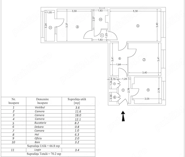 Apartament 3 camere - Bd. THEODOR PALLADY, Sector 3 — fotografia 1