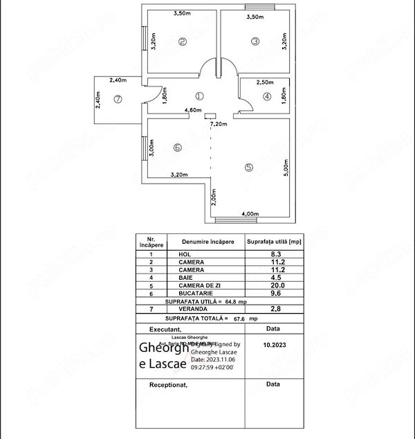 Apartament 3cam+curte+terasa din lemn — fotografia 3