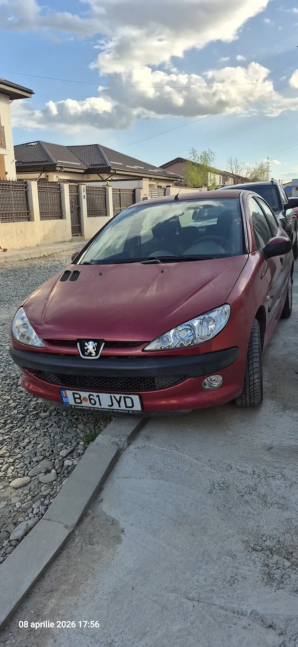 Vand Peugeot 206, 1400 cm3, 60.000 km, itp, rca, rovinieta, tel.
