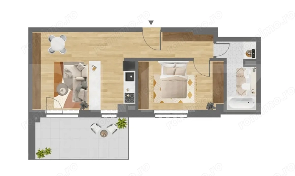 APARTAMENT 2 CAMERE | SEMIDECOMANDAT | ZONA CORNELIU COPOSU — fotografia 1