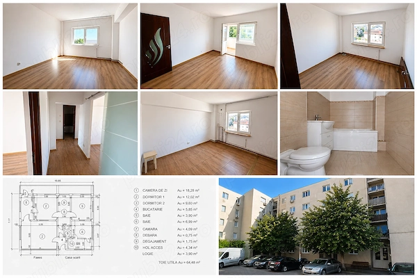 Vanzare 3 camere, decomandata, 65mp , str. Independentei — fotografia 1