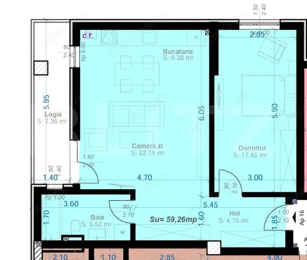 Apartament 2 Camere | 59 mp Utili | Zona Aradului — fotografia 1