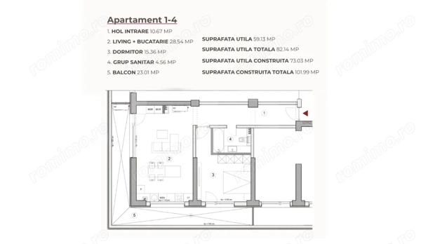 Apartament 2 camere, 82.14 mp, Ansamblu 0% Comision, zona Calea Severinului — fotografia 1