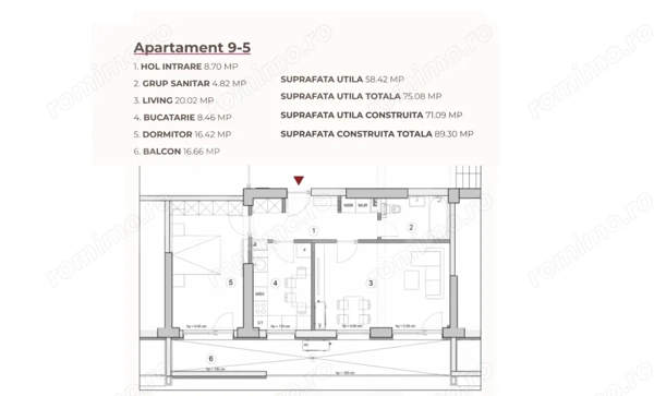 Apartament 2 camere, 75.08 mp, ansamblu 0% Comision Achiziție, Calea Severinului — fotografia 2