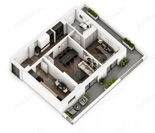 Apartament 2 camere, 82.92 mp, ansamblu 0% Comision Achiziție, Calea Severinului — fotografia 3