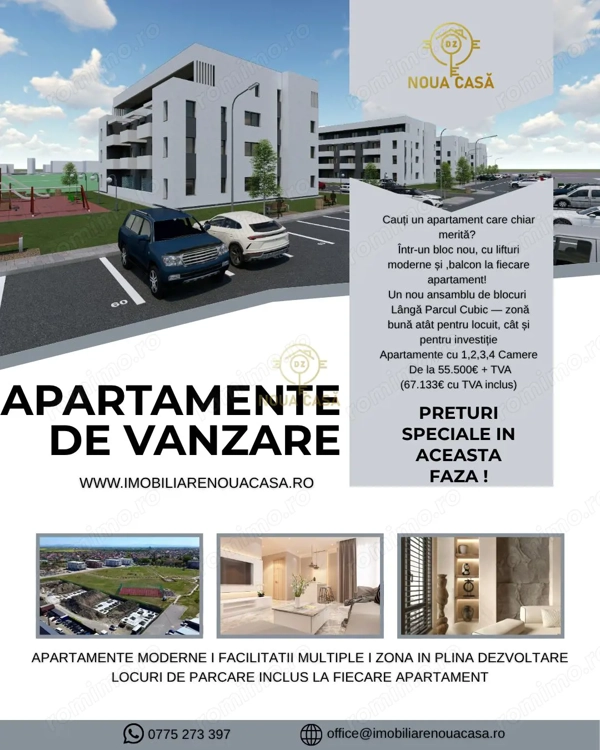 Apartamente noi de vânzare – zonă premium Satu Mare | Parcul Cubic — fotografia 2