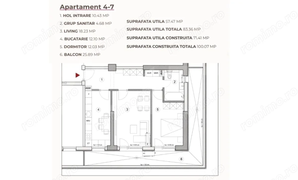 Apartament 2 camere, 82.92 mp, ansamblu 0% Comision Achiziție, Calea Severinului — fotografia 1