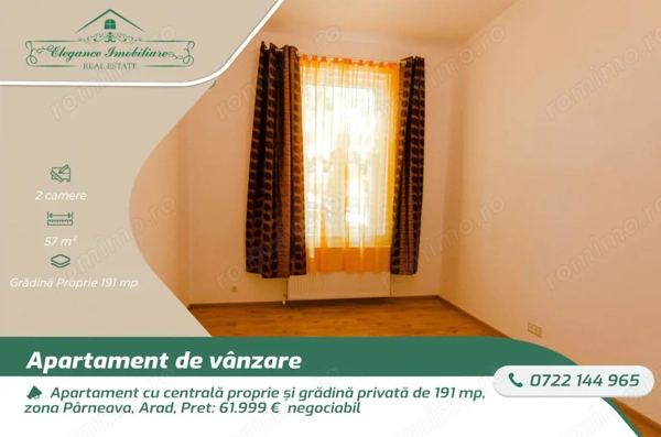 Apartament cu centrală proprie și grădină privată de 191 mp, zona Pârneava, Arad — fotografia 1