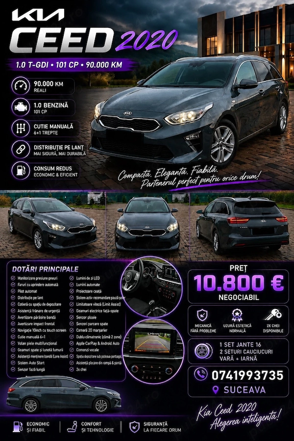 Kia Ceed 1.0 T-GDI De Vanzare