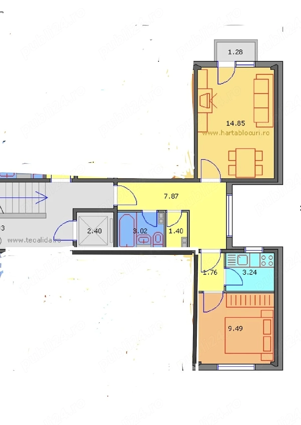 Apartament 2camere decomandat, Brâncoveanu — fotografia 1