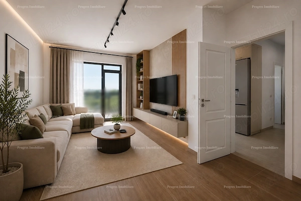 Ap 2 camere decomandat, 53 mp, bucătărie închisă, loc de parcare inclus — fotografia 1