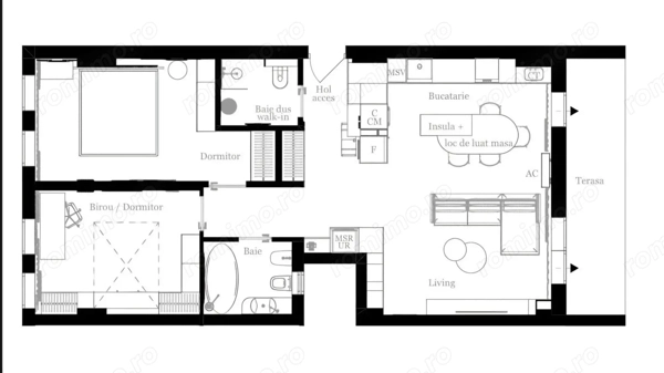 Apartament cu 3 camere finisat premium, parcare subterană — fotografia 3