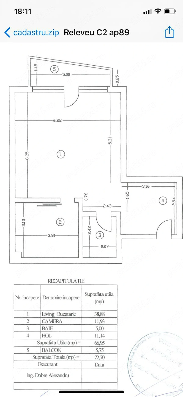 Vand apartament 2 camere foarte spatios, Voluntari, 72mp — fotografia 3