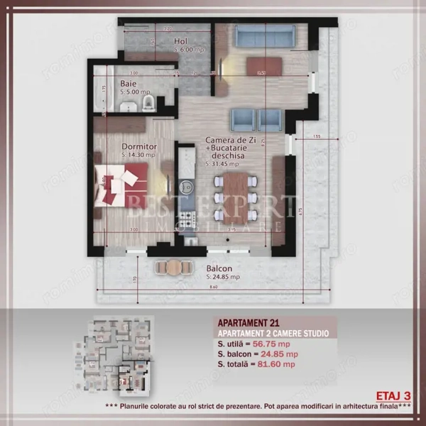 2 Camere | Încălzire în Pardoseală | 600 m STB — fotografia 2