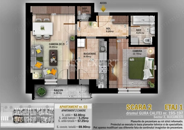 2 Camere cu Parcare Inclusa | Finisaje la alegere — fotografia 1