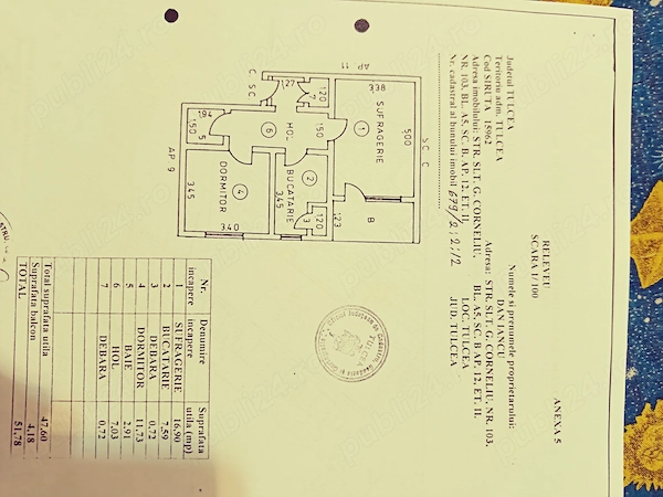Vand apartament ultracentral Tulcea 2 camere etaj 2 — fotografia 1