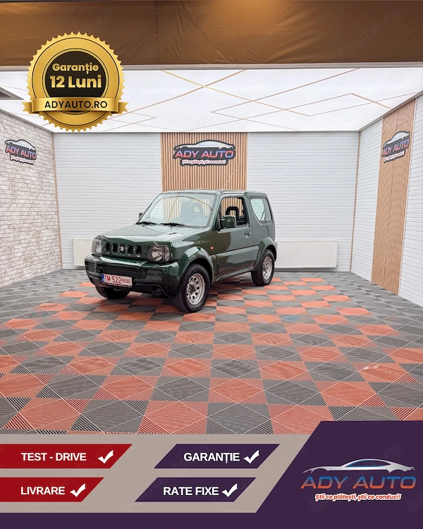 SUZUKI JIMNY 1,3 Benzina . 86 Cp . 4x4 la buton . Garantie 12 luni . Buy-Back . Test-Drive . Livrare