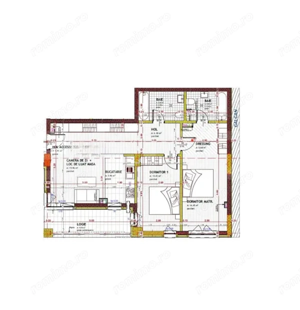 Apartament semifinisat, 78 mp, bucatarie inchisa, incalzire in pardoseala — fotografia 1