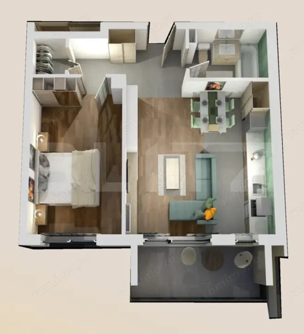 Apartament 2 camere, bloc nou, semifinisat, 53 mp, zona Vivo — fotografia 1