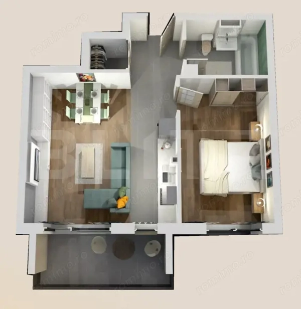 Apartament 2 camere, bloc nou, semifinisat, 50mp, zona Vivo — fotografia 1
