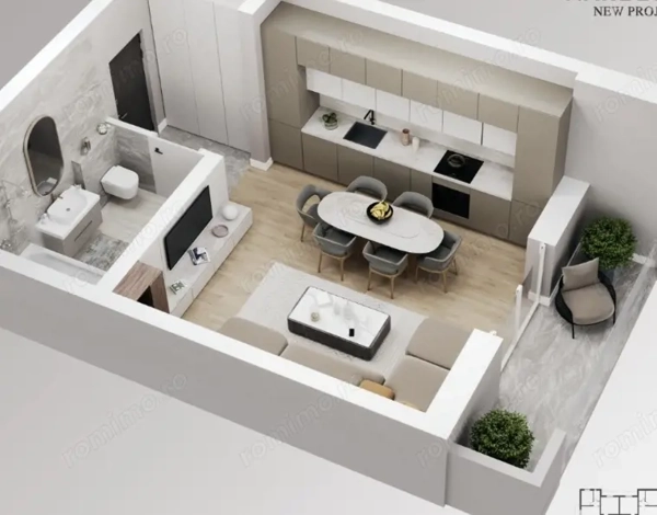 Apartament cu 1 Camera | Giroc | AC, Incalzire pardoseala, Parcare inclusa — fotografia 3