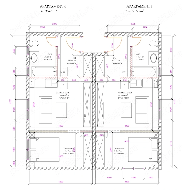 SUPER-OFERTA! 2 Apartamente [la gri] la pret de 1 (Oportunitate de investitie) — fotografia 1