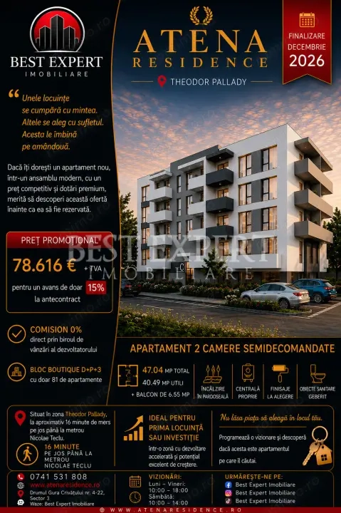 2 Camere Direct Dezvoltator | Parcare descoperita Bonus | Credit Ipotecar 15% — fotografia 1