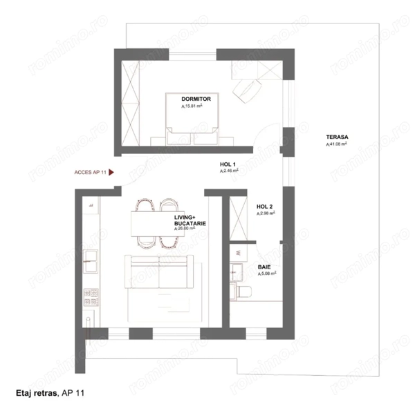 Penthouse2 camere + terasă de 41 mp | Timișoara | 2 locuri de parcare — fotografia 1