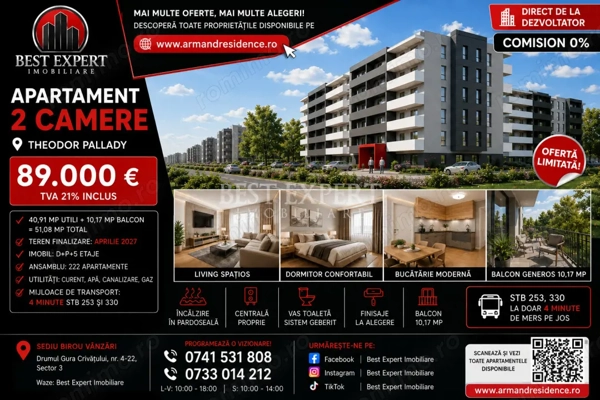 2 Camere | Apartament Nou | Parcare Acoperită INCLUSĂ la Avans 50% | Comision 0% — fotografia 1