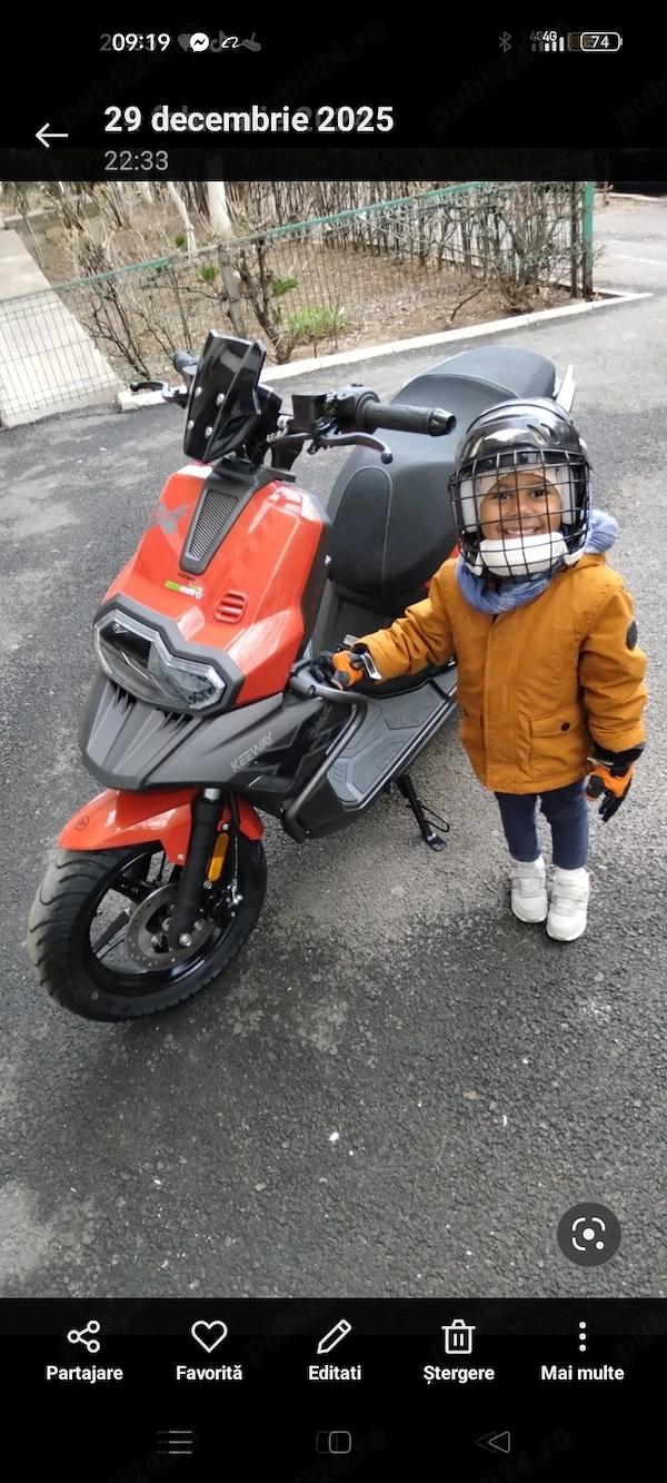 Scuter KEEWAY 50 cc, 2024, 900 km, roșu