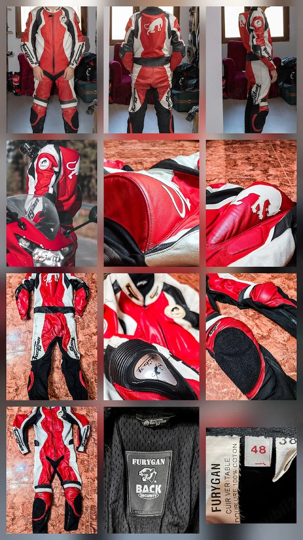 Echipament moto complet - combinezon moto, casti, casca moto, armura moto, cizme moto, manusi moto