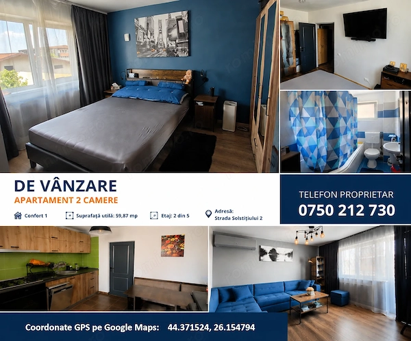 Apartament 2 camere decomandat 59,87 mp Proprietar — fotografia 1