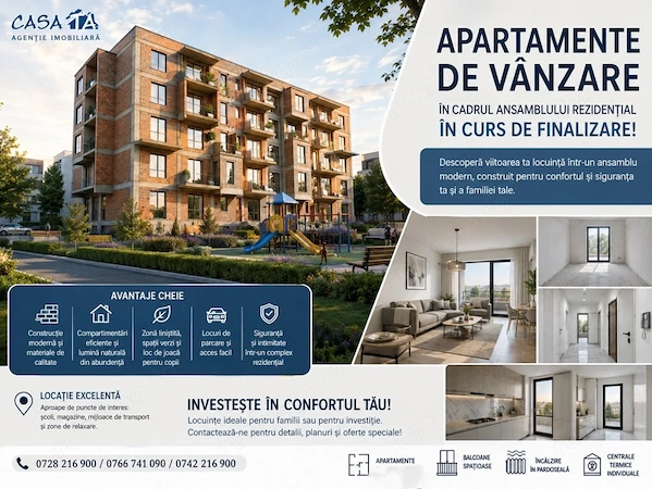 APARTAMENTE NOI DE VÂNZARE – ANSAMBLUL RESIDENCE, Târgu-Jiu — fotografia 1