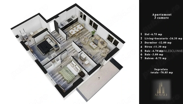 Oferim un apartament de 70 m 119.000 — fotografia 1