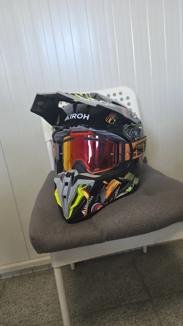 Echipament Moto (Enduro Cross) Casca+ochelari, Armura completa, Ghete