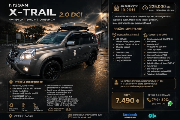 SUV 4X4 Nissan x trail t31 2011 euro 5