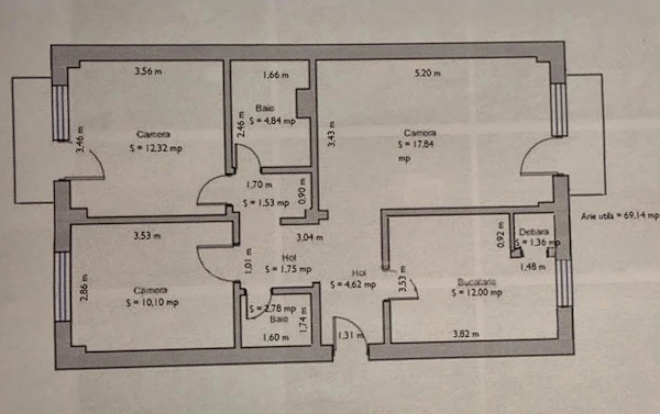 Apartament cu 3 camere decomandat - necesita renovare – Zona Soarelui — fotografia 2
