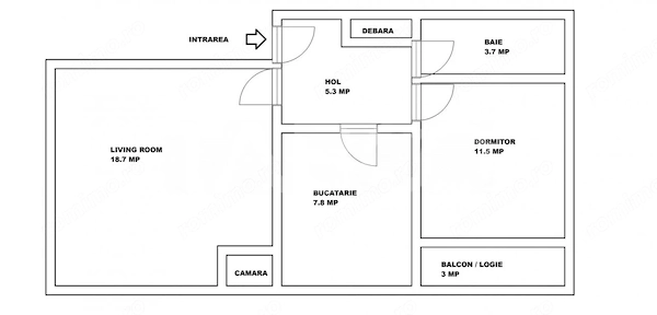 Apartament decomandat de vanzare 2 camere Strand etaj 4 acoperis — fotografia 3