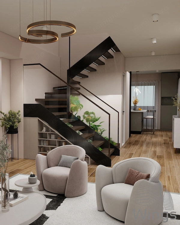 Penthouse pe 3 niveluri | 135,1 mp utili | Terase 85,6 mp | WINGS — fotografia 1