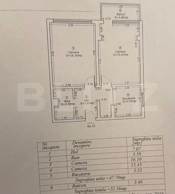 Apartament 2 camere, 50 mp, Complexul Studentesc — fotografia 3