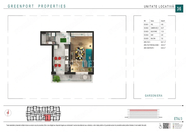 Garsoniera Spatioasa | ideal investitie-Incalzire Pardoseala| Parcare Bonus — fotografia 3