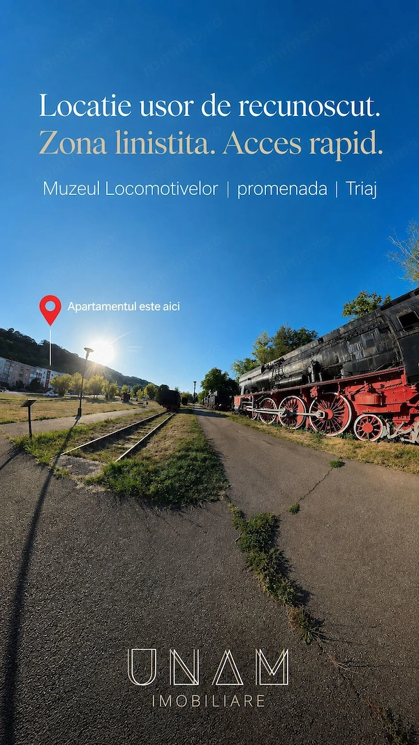 2 camere decomandate | Etaj1 | 55 mp | Triaj - Muzeul Locomotivelor | Resita — fotografia 1
