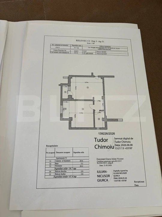 Apartament 2 camere, 61.4 mp, zona Damila — fotografia 1