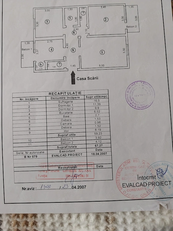 Proprietar vand apartament decomandat cu 3 camere in Tiglina 2 Galati — fotografia 1