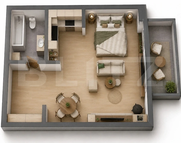 Garsonieră de vânzare, 38.80 mp, zona Livezeni - Green Residence — fotografia 3