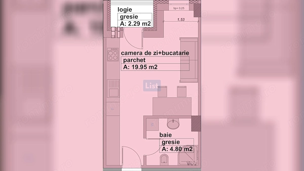 Apartament de vânzare, tip studio, finisat, etaj 3, Comision 0% — fotografia 2