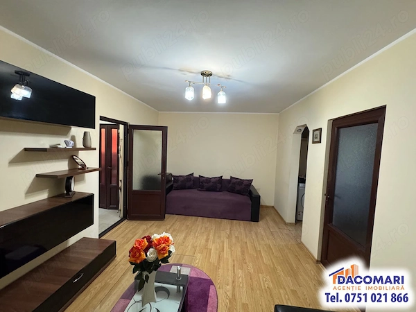 De închiriat | Apartament 2 camere, semidecomandat | Micro 16 | Etaj 3 4 | Mobilat și utilat — fotografia 3