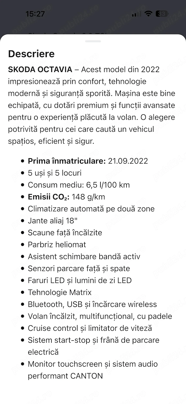 SKODA Octavia 2022 — imagine 8